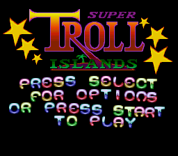 Super Troll Islands Title Screen